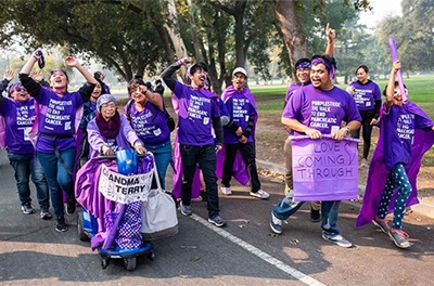 Participants in Purple Stride